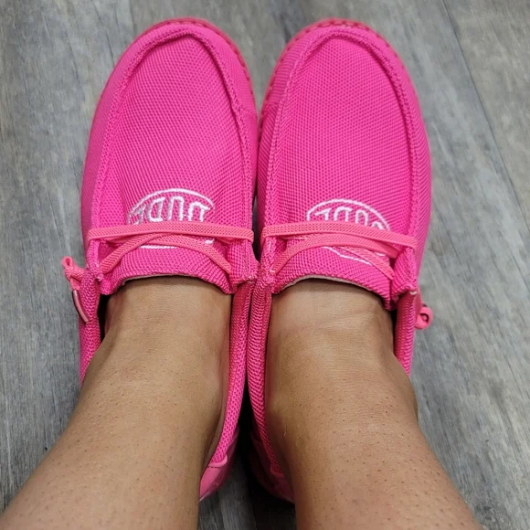 Inspired Hot pink Hey dude dubs